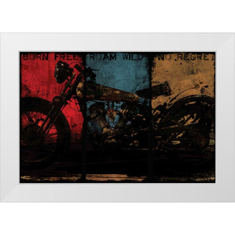 BORN FREE MULTI White Modern Wood Framed Art Print by Yang, Eric