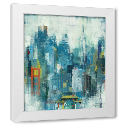 SAN FRANCISCO White Modern Wood Framed Art Print by Yang, Eric