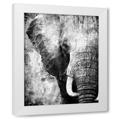 AFRICAN ANIMALS I - grey White Modern Wood Framed Art Print by Yang, Eric
