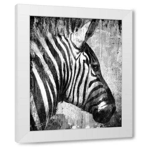 AFRICAN ANIMALS II - grey White Modern Wood Framed Art Print by Yang, Eric