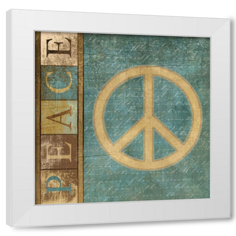 PEACE INSPIRATION White Modern Wood Framed Art Print by Ballantyne, Piper