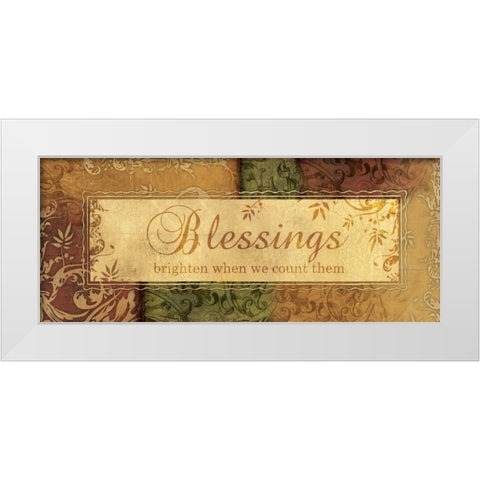 BLESSINGS BRIGHTEN White Modern Wood Framed Art Print by Ballantyne, Piper