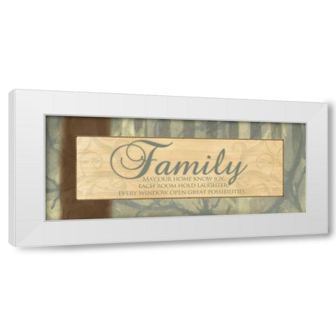 HOME OF JOY White Modern Wood Framed Art Print by Ballantyne, Piper