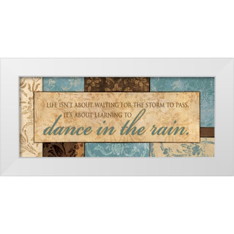DANCE IN THE RAIN White Modern Wood Framed Art Print by Ballantyne, Piper