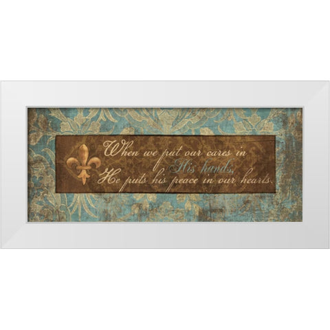 HIS HANDS White Modern Wood Framed Art Print by Ballantyne, Piper