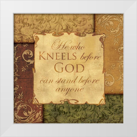 BEFORE GOD White Modern Wood Framed Art Print by Ballantyne, Piper