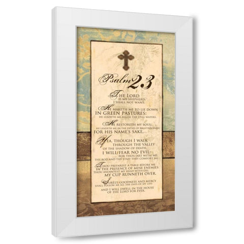 PSALM 23 PANEL White Modern Wood Framed Art Print by Ballantyne, Piper