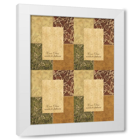 CON DIOS White Modern Wood Framed Art Print by Ballantyne, Piper