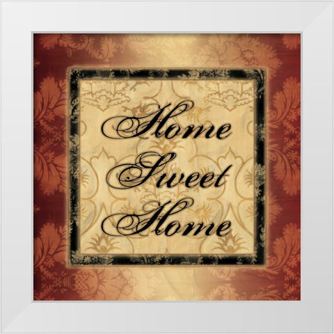 HOME SWEET HOME White Modern Wood Framed Art Print by Ballantyne, Piper