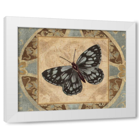 NATURES BUTTERFLY I White Modern Wood Framed Art Print by Ballantyne, Piper