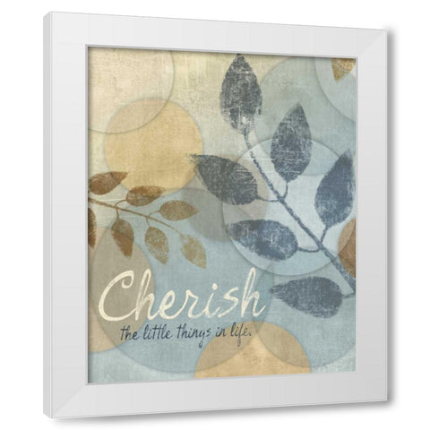 CHERISH White Modern Wood Framed Art Print by Ballantyne, Piper