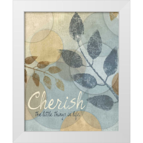 CHERISH White Modern Wood Framed Art Print by Ballantyne, Piper