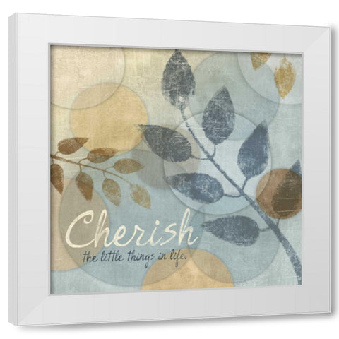 CHERISH White Modern Wood Framed Art Print by Ballantyne, Piper