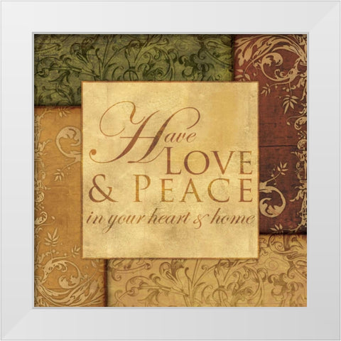 HAVE LOVE White Modern Wood Framed Art Print by Ballantyne, Piper