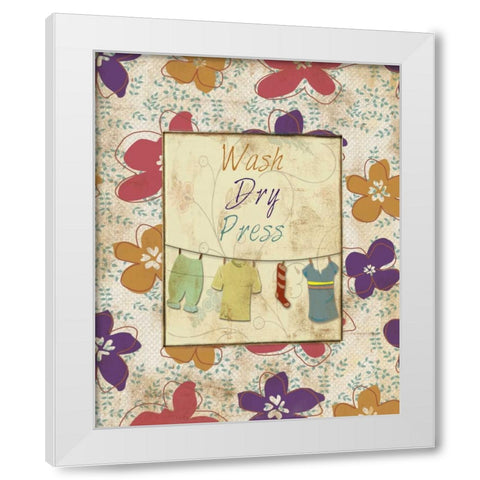 WASH DRY PRESS White Modern Wood Framed Art Print by Ballantyne, Piper