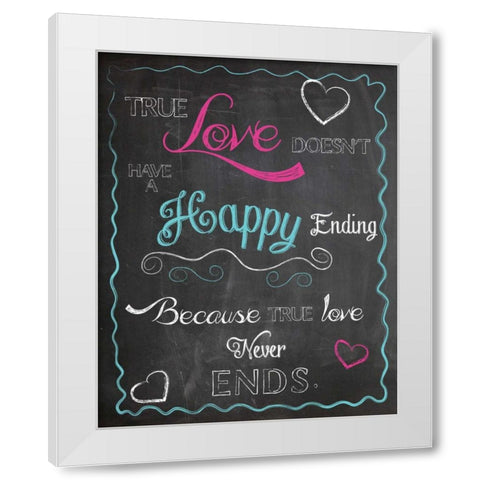 TRUE LOVE White Modern Wood Framed Art Print by Ballantyne, Piper
