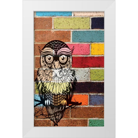 BRICK OWL White Modern Wood Framed Art Print by Ballantyne, Piper