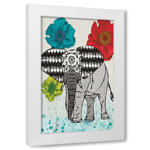 SAFARI PATTERN White Modern Wood Framed Art Print by Ballantyne, Piper