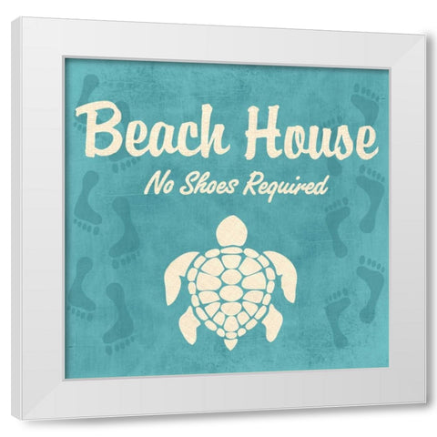 BEACH HOUSE White Modern Wood Framed Art Print by Ballantyne, Piper