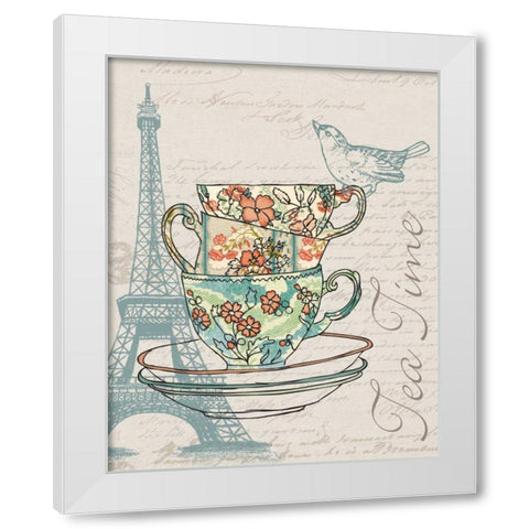 TEA TIME White Modern Wood Framed Art Print by Ballantyne, Piper