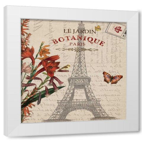 BOTANIQUE PARIS White Modern Wood Framed Art Print by Ballantyne, Piper