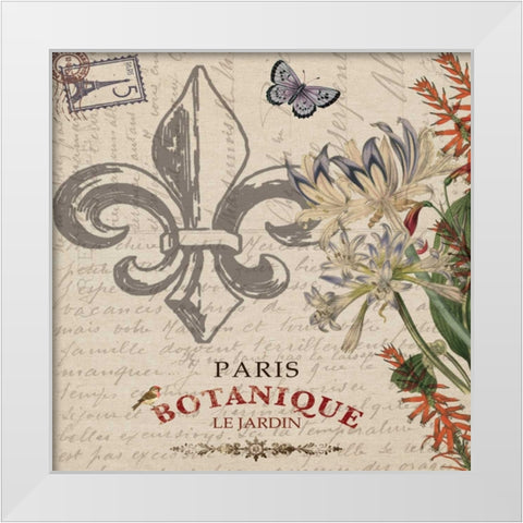 LE JARDIN PARIS White Modern Wood Framed Art Print by Ballantyne, Piper