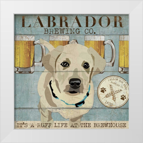 LIFES RUFF II White Modern Wood Framed Art Print by Ballantyne, Piper