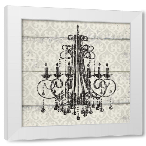 ITALY CHANDELIER I White Modern Wood Framed Art Print by Ballantyne, Piper