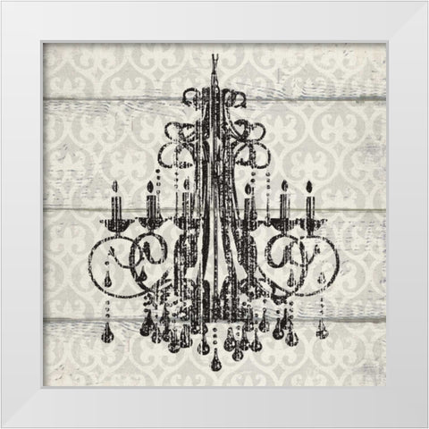ITALY CHANDELIER I White Modern Wood Framed Art Print by Ballantyne, Piper