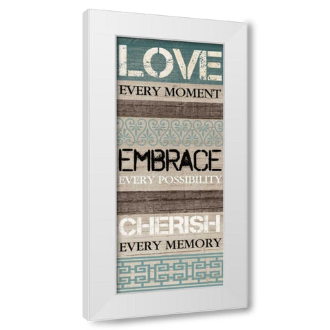 LOVE VERY MOMENT White Modern Wood Framed Art Print by Ballantyne, Piper