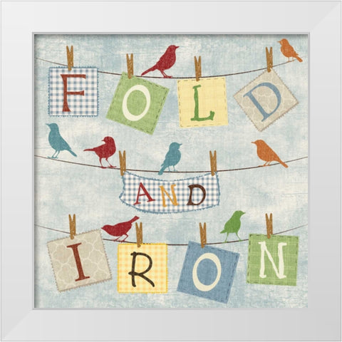 FOLD AND IRON White Modern Wood Framed Art Print by Ballantyne, Piper