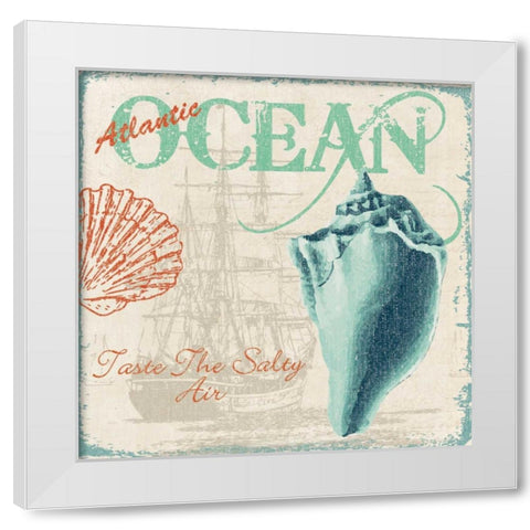 TASTE THE SALTY AIR White Modern Wood Framed Art Print by Ballantyne, Piper