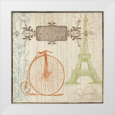 BON VOYAGE White Modern Wood Framed Art Print by Ballantyne, Piper