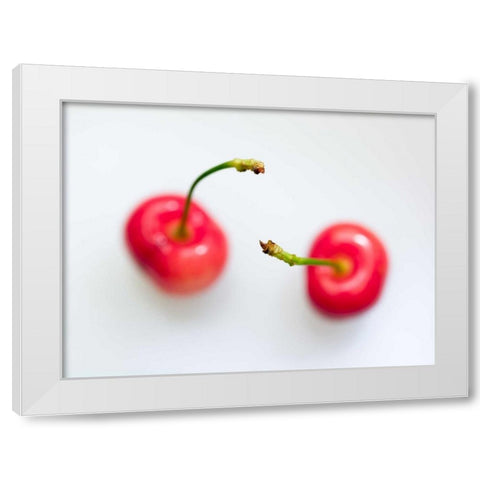 Close-up of cherries White Modern Wood Framed Art Print by Frank, Assaf