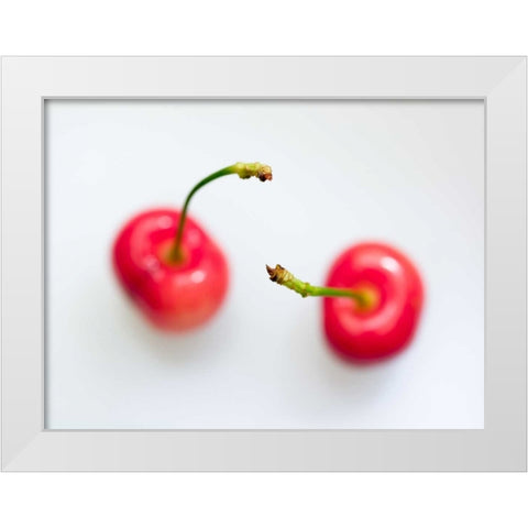 Close-up of cherries White Modern Wood Framed Art Print by Frank, Assaf