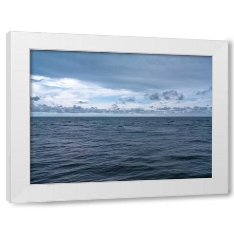 Sea against sky, Rasaria, Malaysia White Modern Wood Framed Art Print by Frank, Assaf