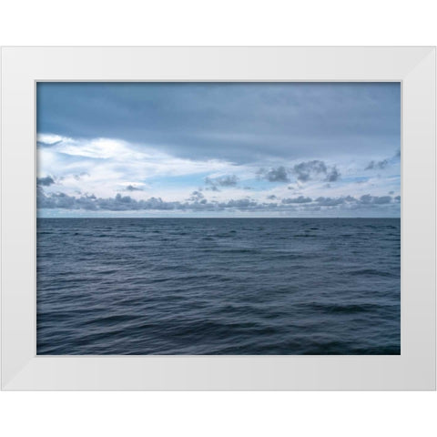 Sea against sky, Rasaria, Malaysia White Modern Wood Framed Art Print by Frank, Assaf