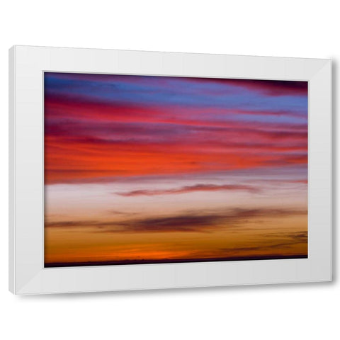 Low angle view of clouds at sunset White Modern Wood Framed Art Print by Frank, Assaf