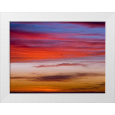 Low angle view of clouds at sunset White Modern Wood Framed Art Print by Frank, Assaf