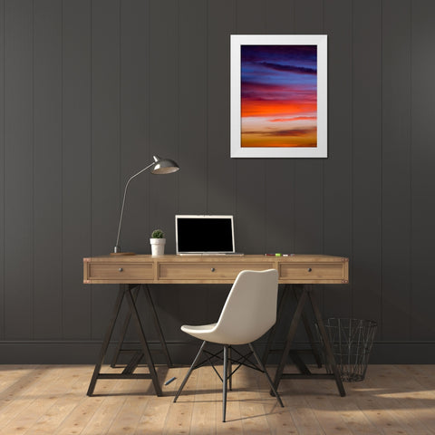 Low angle view of clouds at sunset White Modern Wood Framed Art Print by Frank, Assaf