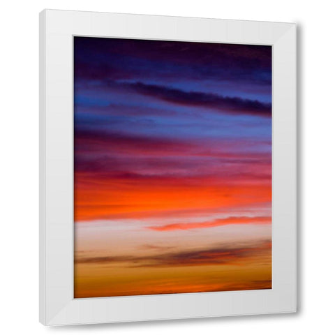 Low angle view of clouds at sunset White Modern Wood Framed Art Print by Frank, Assaf