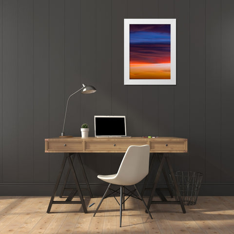 Low angle view of clouds at sunset White Modern Wood Framed Art Print by Frank, Assaf