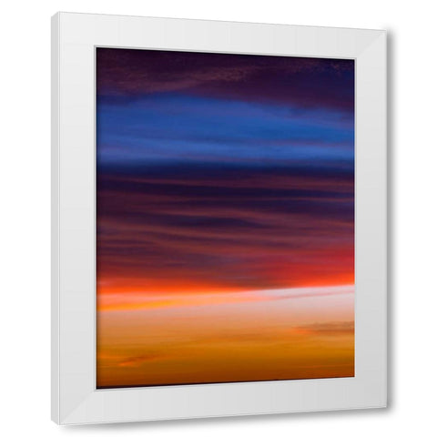 Low angle view of clouds at sunset White Modern Wood Framed Art Print by Frank, Assaf