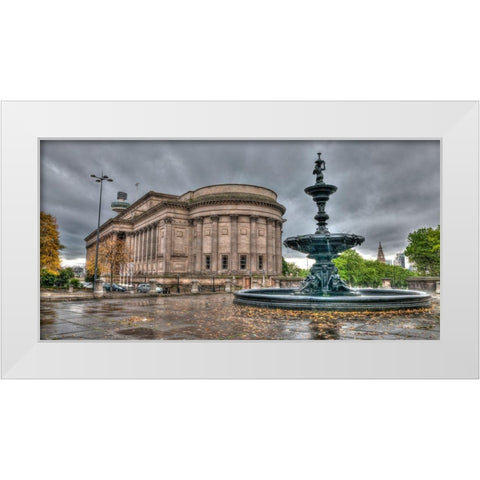 St Georges Hall, Liverpool, FTBR-1864 White Modern Wood Framed Art Print by Frank, Assaf