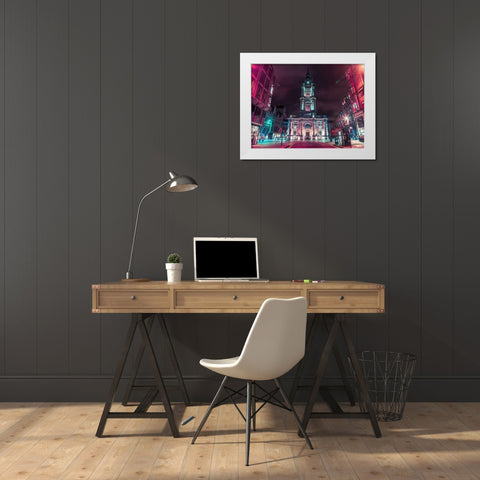 St Georges Tron church in Glasgow White Modern Wood Framed Art Print by Frank, Assaf