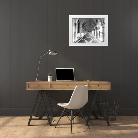 Doges Palace-Venice White Modern Wood Framed Art Print by Frank, Assaf