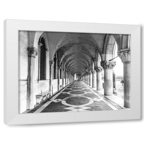 Doges Palace-Venice White Modern Wood Framed Art Print by Frank, Assaf