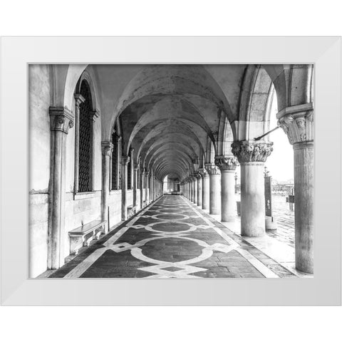 Doges Palace-Venice White Modern Wood Framed Art Print by Frank, Assaf