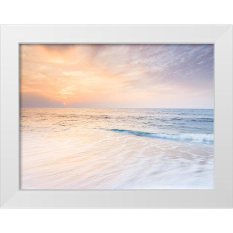 Beautiful beach in Israel White Modern Wood Framed Art Print by Frank, Assaf