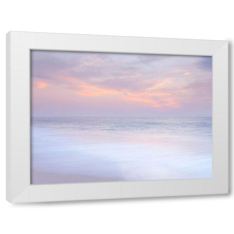 Beautiful beach in Israel White Modern Wood Framed Art Print by Frank, Assaf